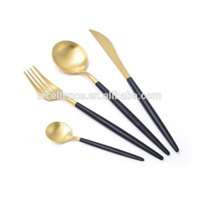 4-Piece Knife Fork Spoon Set Flatware Cutlery Stainless Steel Reusable Cutlery Set with Fast Delivery