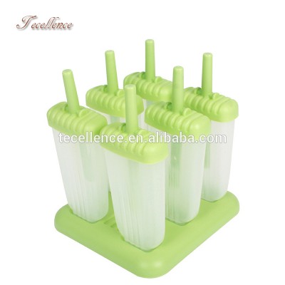 Cheap Price Reusable 6 Popsicle Molds Set Ice Pop Molds Maker with Plastic Sticks