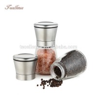 Factory Price 180ML Glass Bottle Himalayan Salt and Pepper Grinder Set, Salt Pepper Jar Manufacturer