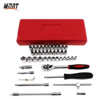 46pcs 1/4-Inch Socket Set Car Repair Tool Ratchet Torque Wrench Combo Tools Kit Auto Repairing Tool Set