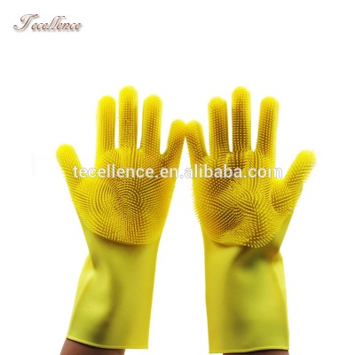 Hot Selling Multi-Purpose Kitchen Silicone Oven Glove Silicone Dishwashing Gloves Magic Scrubber Cleaning Gloves Gold Supplier