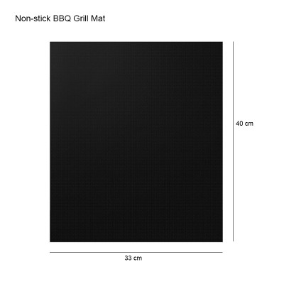 Easily Cleaned Heat Resistance Non-stick BBQ Grill Cooking Mat, 400 x 330 x 0.25mm Heavy Duty BBQ Grill Mats